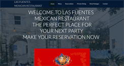 Desktop Screenshot of lasfuentesrestaurant.com