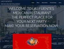 Tablet Screenshot of lasfuentesrestaurant.com